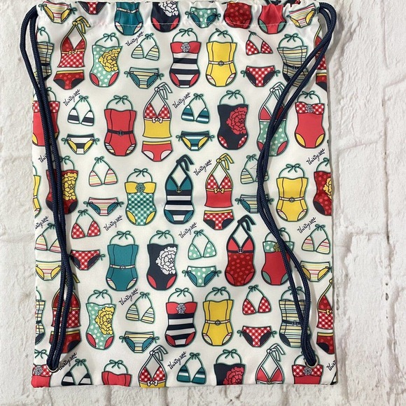 Thirty-One 31 Cinch Sac Drawstring Back Pack Bag Swimsuits Beach Pool Tote - Picture 2 of 3